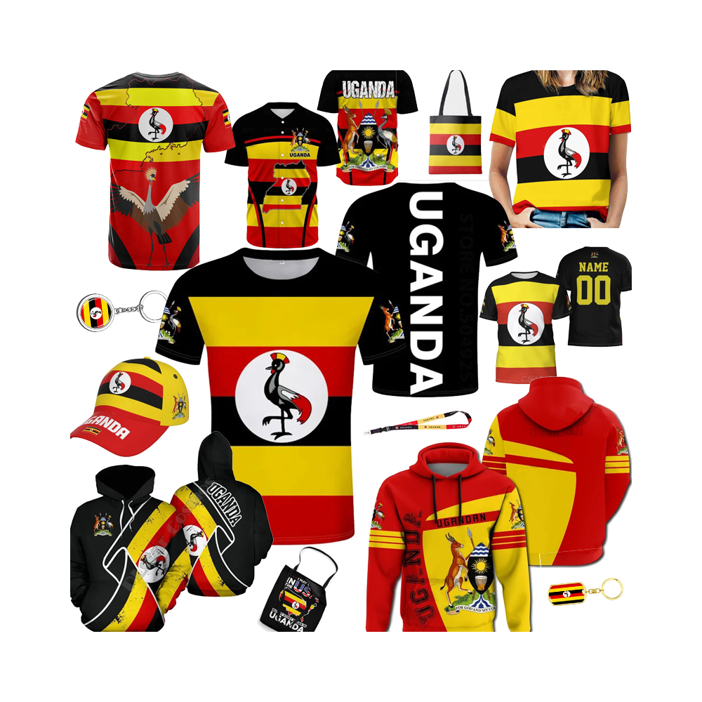 Uganda 2026 NRM Elections Flag / T-shirt/ Scarf / Hat set Custom-03